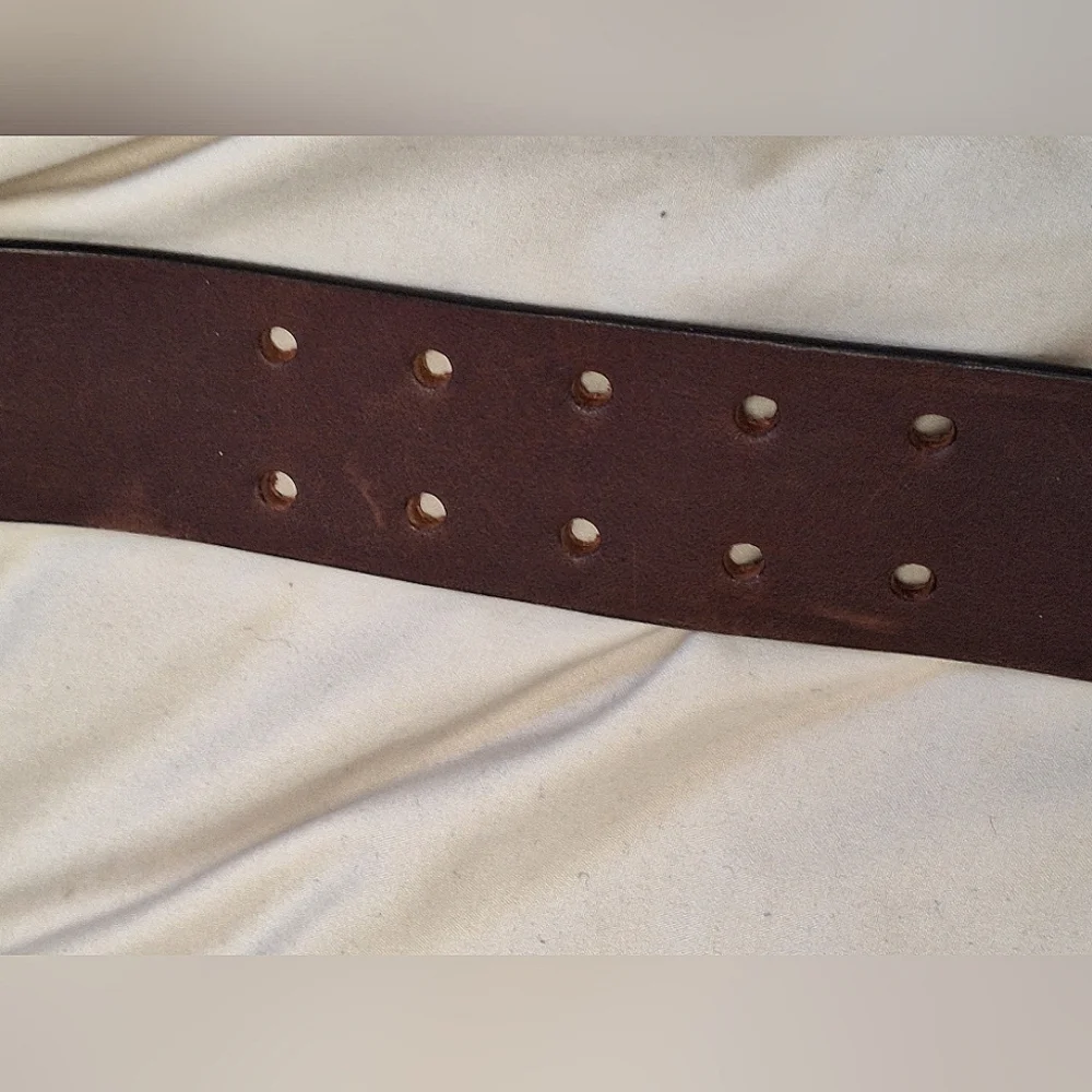 POSTCARD | Enamel Cross Crest, Dark Brown Leather Belt - Picture 10 of 14